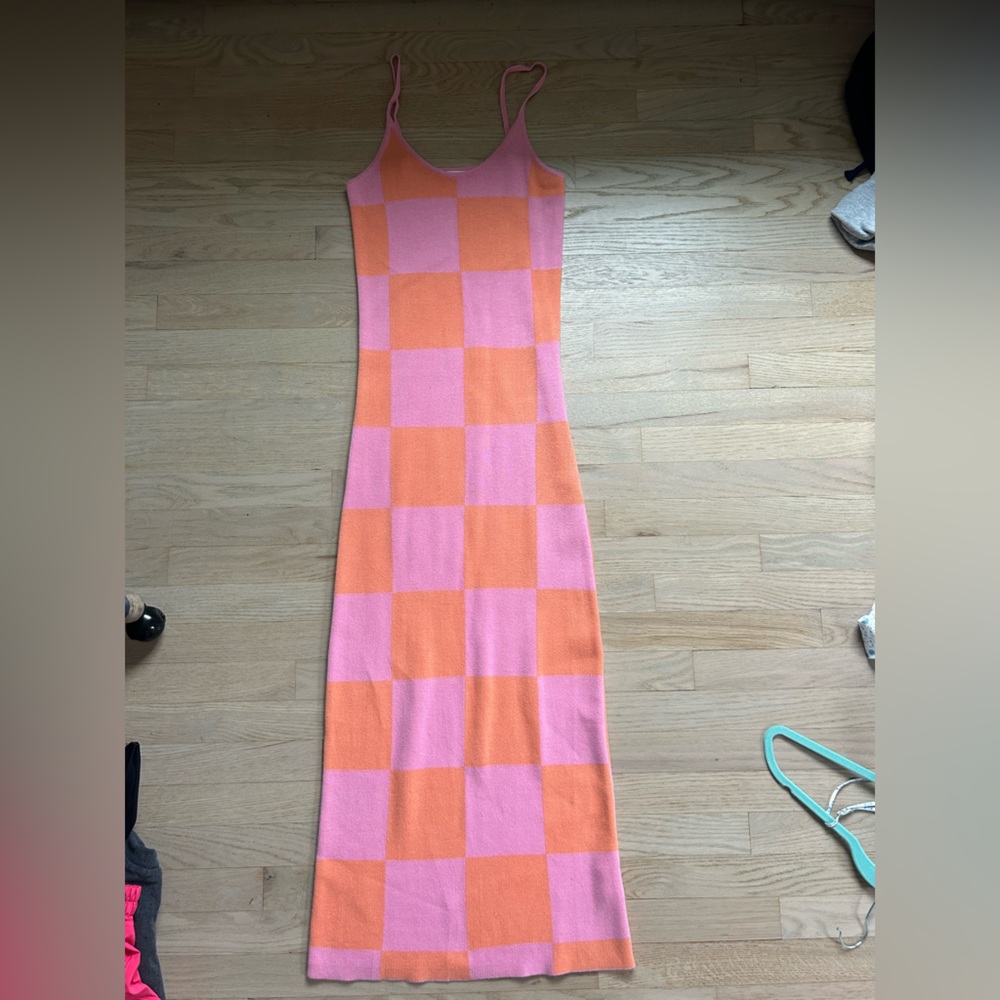 Peppermayo Vibrant Pink and Orange Dress